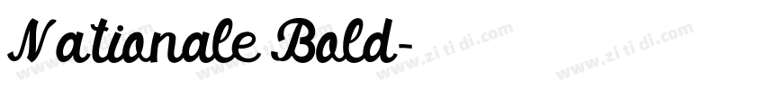 Nationale Bold字体转换